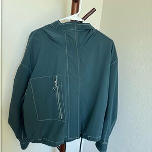 Like New Size S/M Dual Rave Windbreaker (Dark Green)